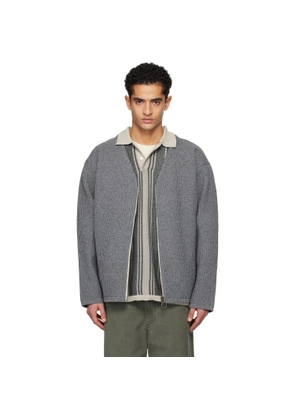 nanamica Gray OOAL 5G Zip Cardigan