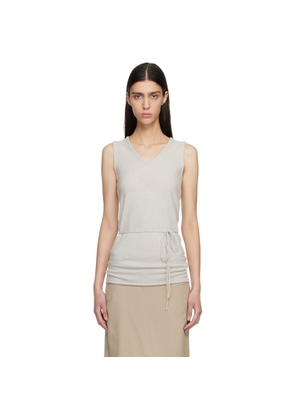 LE17SEPTEMBRE Gray Long Scoop Sleeveless Tank Top