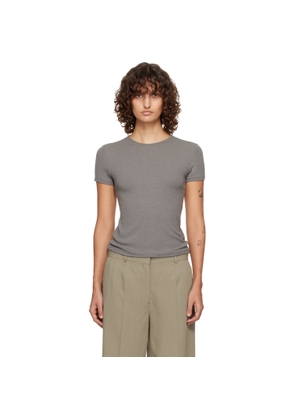 LE17SEPTEMBRE Gray Basic Wool T-shirt