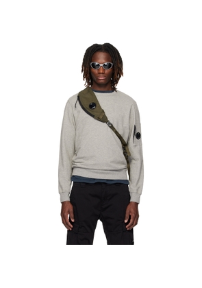 C.P. Company Gray Light Fleece Crewneck Sweatshirt