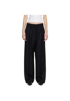 LE17SEPTEMBRE Black Tuck Tailored Trousers