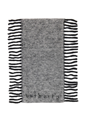 Burberry Gray Alpaca Wool Blend Happy Scarf