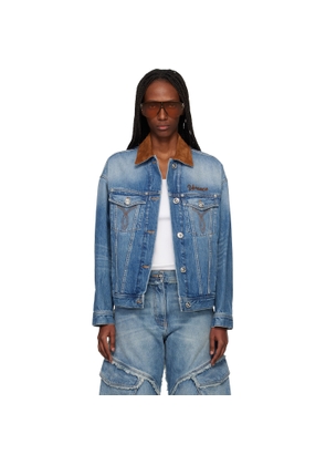 Versace Blue Trucker Denim Jacket