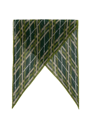 Burberry Green Belt Check Silk Chiffon Scarf