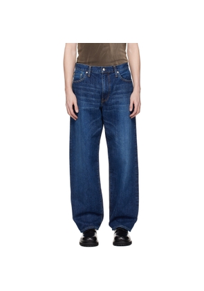 vowels Navy Baggy Denim Jeans