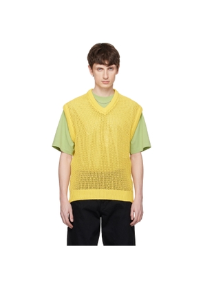 vowels Yellow Knitted Vest