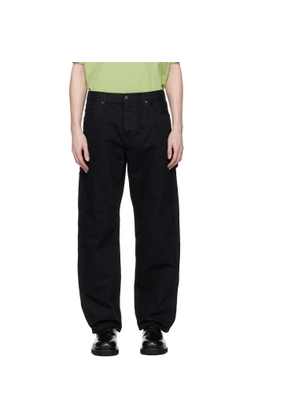 vowels Black Overdyed Painter Jeans