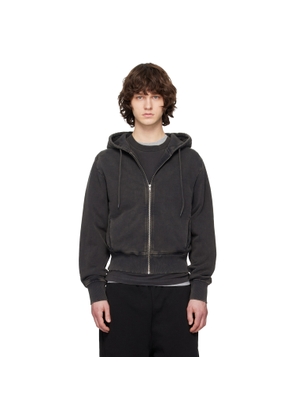Entire Studios Black Slim Zip Up Hoodie