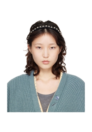 Toga Pulla Black Leather Headband