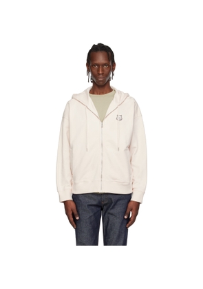 Maison Kitsuné Pink Fox Head Zipped Oversize Hoodie