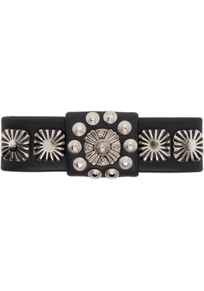 Toga Pulla Black Leather Hair Clip