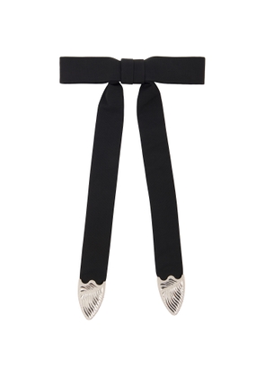 Toga Pulla Black Ribbon Metal Tie