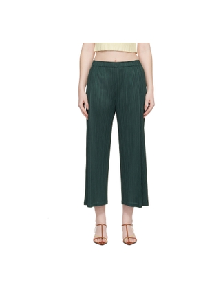 PLEATS PLEASE ISSEY MIYAKE Green Monthly Colors December Trousers