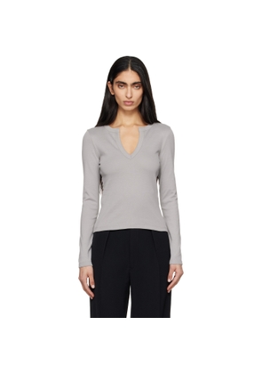 FLORE FLORE Gray Iman Longsleeve T-shirt