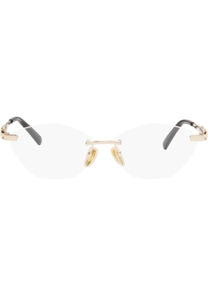 Gucci Gold Cat-Eye Optical Glasses