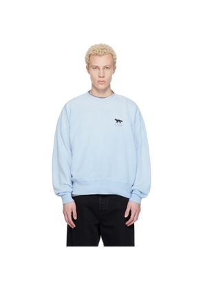 Maison Kitsuné Blue KURO Edition Sunfaded Fox Sweatshirt