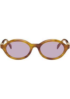 Gucci Brown Round Frame Sunglasses