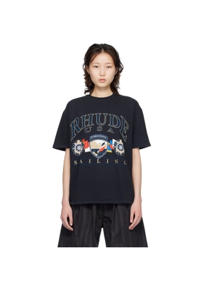 Rhude Black USA Sailing Icon T-shirt