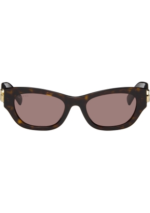 Gucci Brown Low Nose Bridge Fit Sunglasses