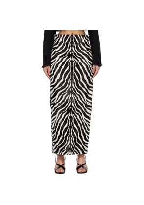 KHAITE Black & White Loxley Maxi Skirt