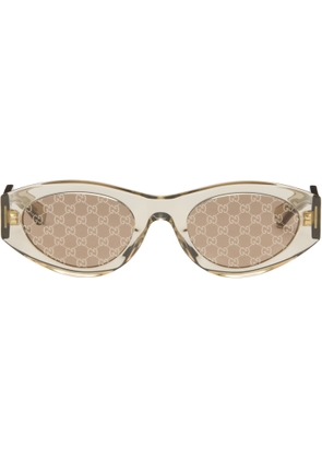 Gucci Yellow Monogram Wirecore Sunglasses
