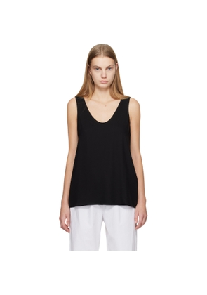 Matteau Black Fluid Scoop Tank Top