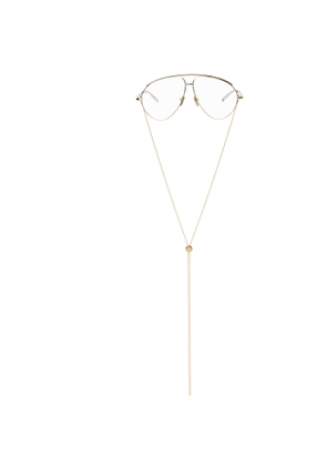 Gucci Gold Oversized Aviator Glasses