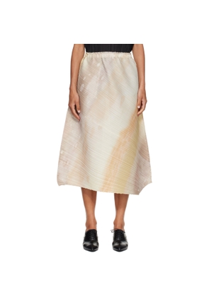 PLEATS PLEASE ISSEY MIYAKE Beige Sea Bubble Midi Skirt