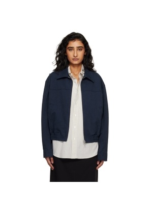 Dunst Navy Collared Blouson Jacket