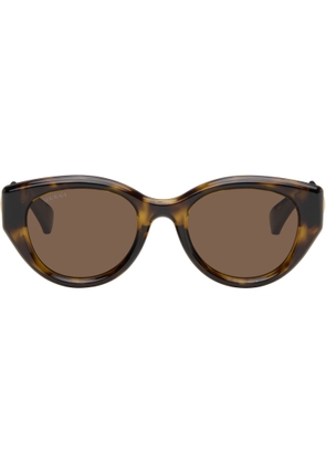 Gucci Brown Low Nose Bridge Fit Sunglasses