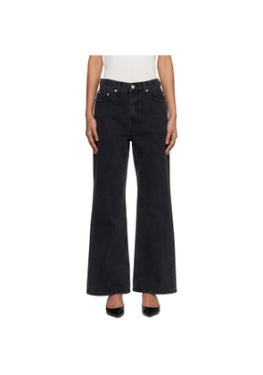 Dunst Black Relaxed Flared Jeans