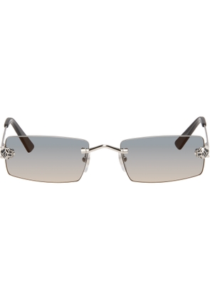 Cartier Silver 'Panthère de Cartier' Sunglasses
