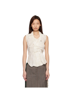Vivienne Westwood Off-White Short Sleeve Drunken Shirt