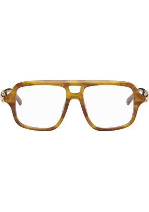 Gucci Brown Navigator Frame Sunglasses