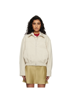Dunst Beige Collared Blouson Jacket
