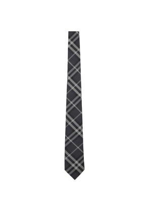 Burberry Gray Check Silk Tie