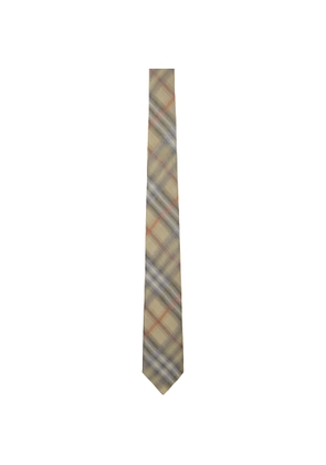 Burberry Green Check Silk Tie