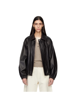 ssstein Black Sheep Leather Zip Short Jacket