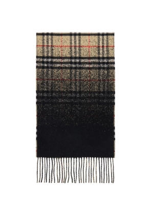 Burberry Beige Gradient Check Cashmere Scarf