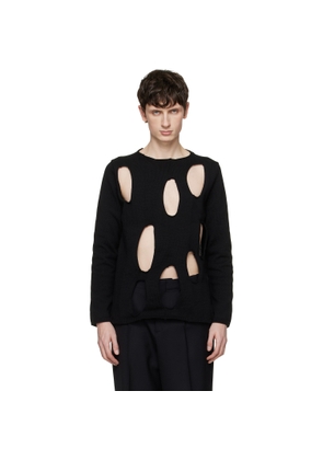 Black Comme des Garçons Black Cutout Sweater