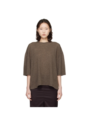 Cordera Brown Merino Wool Oversized T-shirt