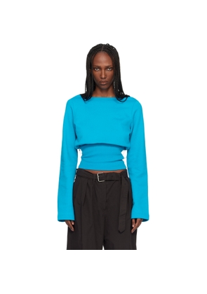 Dries Van Noten Blue Boat Neck T-shirt