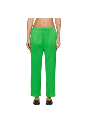 PLEATS PLEASE ISSEY MIYAKE Green Monthly Colors April Trousers