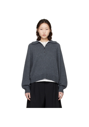 Cordera Gray Merino Wool Polo