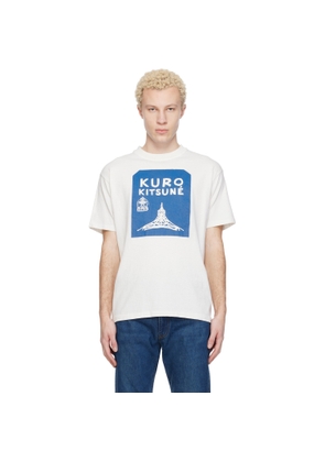 Maison Kitsuné White KURO Edition Tokyo-Paris Crossroads Vintage Wash T-shirt