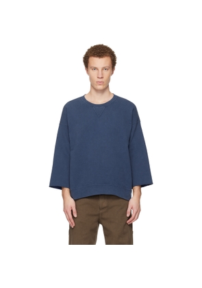 visvim Blue Jumbo SB 3/4 DMGD Sweatshirt