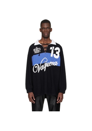 VAQUERA Black Rugby Polo