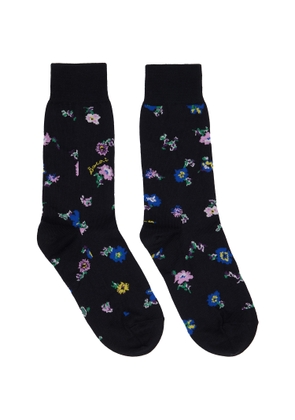 sacai Black Floral Socks