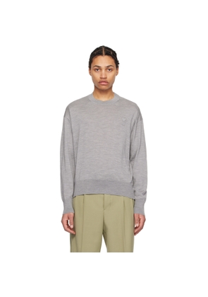 AMI Paris Gray Ami de Cœur Sweater