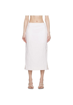 CO White Slit Midi Skirt